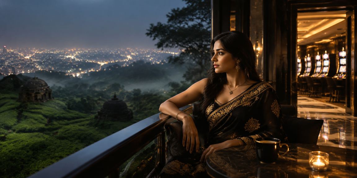 কুমিল্লার চা বাগানের পাশে বিনোদন ও ক্যাসিনো গেম উপভোগ করছেন একজন খেলোয়াড়